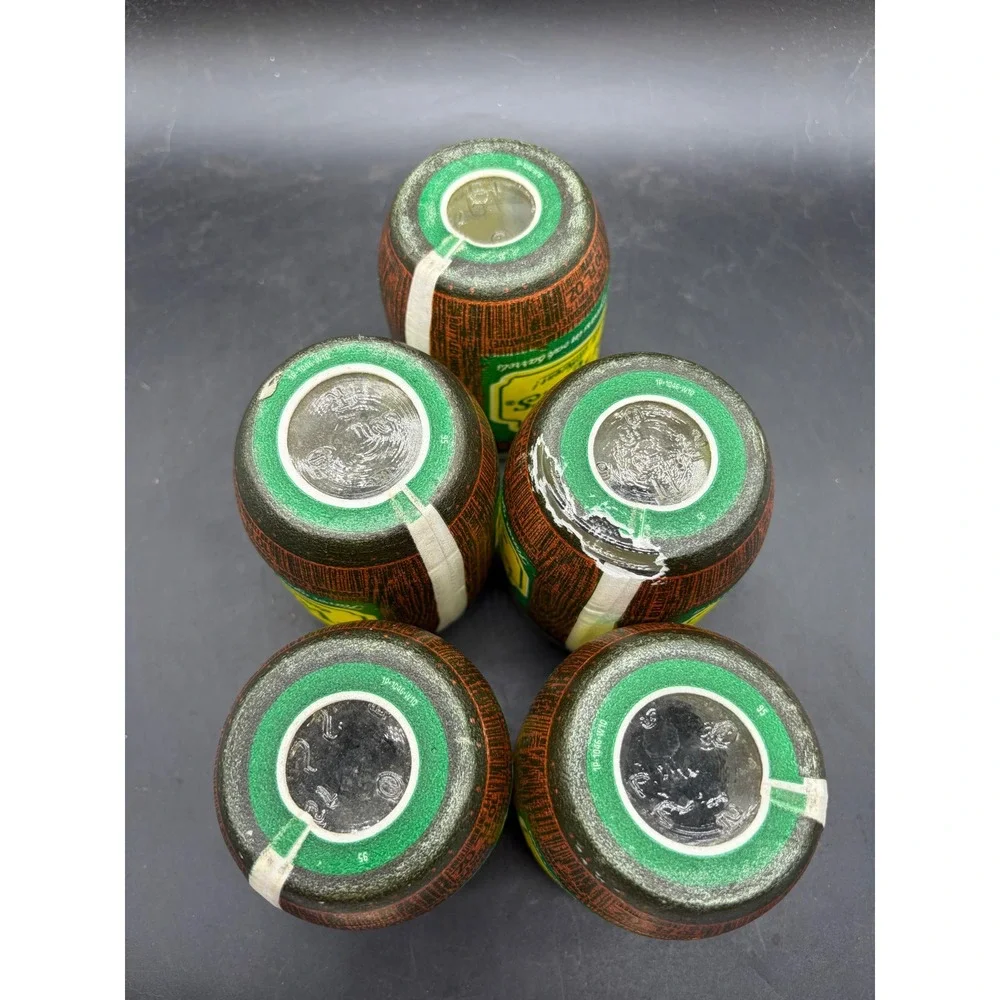 Vintage Vernors Ginger Ale Barrel Glasses 10oz Set of 5 Soda Advertising Collect